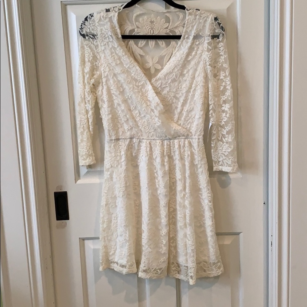 Charlotte Russe Cream Lace Dress